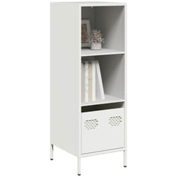 Vidaxl - Buffet haut blanc 35x39x103,5 cm acier
