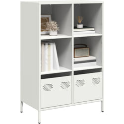 Buffet haut blanc 68x39x103,5 cm acier - Vidaxl