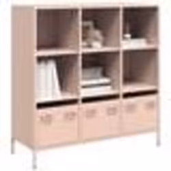 vidaXL Buffet haut rose 1015x39x1035 cm acier armoire à livres armoire à livres moderne étagère à livres étagère et 851389