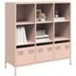 vidaXL Buffet haut rose 1015x39x1035 cm acier armoire à livres armoire à livres moderne étagère à livres étagère et 851389