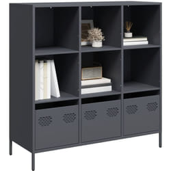 Vidaxl - Buffet haut anthracite 101,5x39x103,5 cm acier