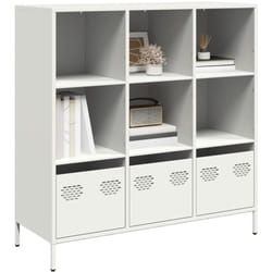 Buffet haut blanc 101,5x39x103,5 cm acier - Vidaxl