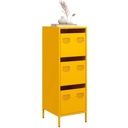 Buffet haut jaune moutarde 39x35x103,5 cm acier vidaXL