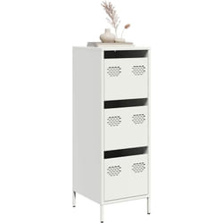 Vidaxl - Buffet haut blanc 39x35x103,5 cm acier