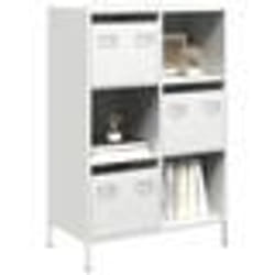 vidaXL Buffet haut blanc 68x39x1035 cm acier armoire à livres armoire à livres moderne étagère à livres étagère et 851411
