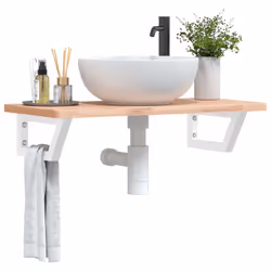 VidaXL 3302354 miroir de salle de bain et armoire de rangement pour évier