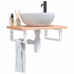 VidaXL 3302356 miroir de salle de bain et armoire de rangement pour évier