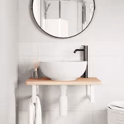 VidaXL 3302356 miroir de salle de bain et armoire de rangement pour évier