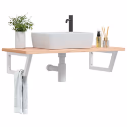 VidaXL 3302434 miroir de salle de bain et armoire de rangement pour évier