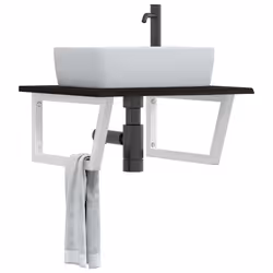 VidaXL 3302618 miroir de salle de bain et armoire de rangement pour évier