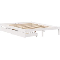 Cadre de lit sans matelas blanc 120x200 cm bois de pin massif vidaXL