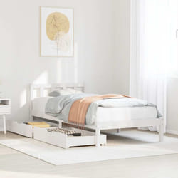 Vidaxl - Cadre de lit sans matelas blanc 90x190 cm bois de pin massif