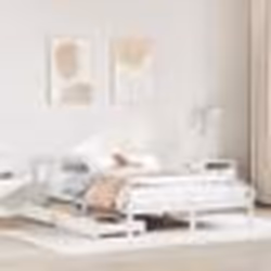 vidaXL Cadre de lit avec tiroirs blanc 120x190 cm bois pin massif sommier cadre de lit double cadre de lit en bois massif