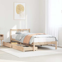 Cadre De Lit Sans Matelas 75x190 Cm Bois De Pin Massif Vidaxl