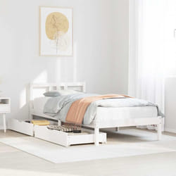 Vidaxl - Cadre De Lit Sans Matelas Blanc 90x200 Cm Bois De Pin Massif