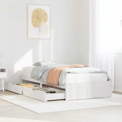 Cadre De Lit Sans Matelas Blanc 75x190 Cm Bois De Pin Massif Vidaxl