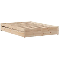 Cadre de lit sans matelas 120x190 cm bois de pin massif Vidaxl