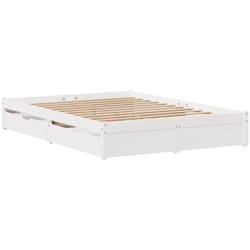 Vidaxl - Cadre de lit sans matelas blanc 140x200 cm bois de pin massif