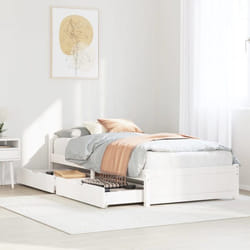 Vidaxl - Cadre De Lit Sans Matelas Blanc 90x190 Cm Bois De Pin Massif