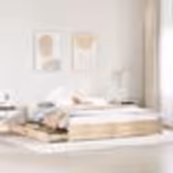 vidaXL Cadre de lit avec tiroirs 160x200 cm bois massif de pin sommier cadre de lit double cadre de lit en bois massif 330169 ...