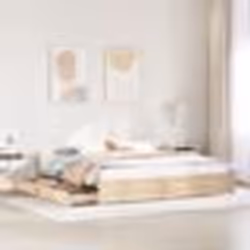 vidaXL Cadre de lit avec tiroirs 180x200 cm bois de pin massif sommier cadre de lit double cadre de lit en bois massif 330169 ...