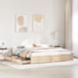 vidaXL Cadre de lit avec tiroirs 180x200 cm bois de pin massif sommier cadre de lit double cadre de lit en bois massif 3301694