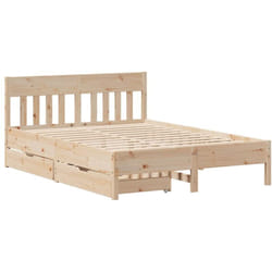 Cadre de lit sans matelas 120x190 cm bois de pin massif Vidaxl