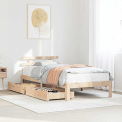 Cadre De Lit Avec Tiroirs Sans Matelas 75x190 Cm Vidaxl