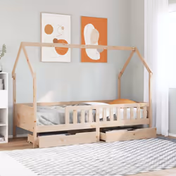 Votre enfant adorera ce fantastique cadre de lit pour enfants en forme de maison en bois, qu'il rêve de sa prochaine aventure ...