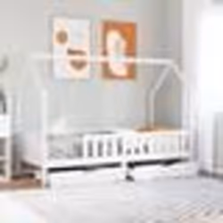 vidaXL Cadre de lit enfants avec tiroirs sans matelas 90x200 cm bois