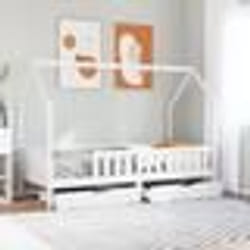 vidaXL Cadre de lit enfants avec tiroirs sans matelas 90x200 cm bois