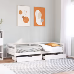 Ce lit de repos 2 en 1 avec tiroirs, servant à la fois de canapé et de lit, constitue un ajout pratique et accrocheur à votre ...