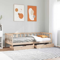 Vidaxl - Lit de jour avec tiroirs sans matelas 90x190 cm bois massif