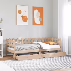 Ce lit de repos 2 en 1 avec tiroirs, servant à la fois de canapé et de lit, constitue un ajout pratique et accrocheur à votre ...