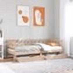 vidaXL Lit de jour avec tiroirs sans matelas 90x190 cm bois massif 3302136