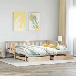 Lit De Jour Avec Gigogne Et Tiroirs Sans Matelas 80x200 Cm Vidaxl