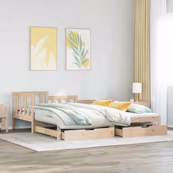 Ce lit de repos 2 en 1 avec lit gigogne, servant à la fois de canapé et de lit, constitue un supplément pratique et accrocheu ...