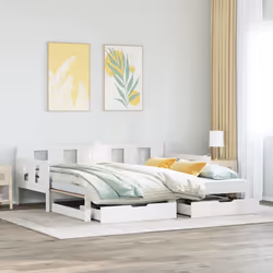 VidaXL 3302228, lit sofa, Blanc, Bois de pin, 2035 mm, 860 mm, 695 mm