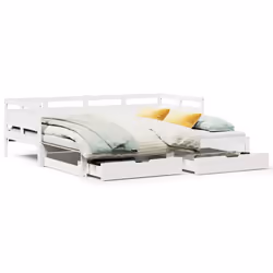 VidaXL 3302232, lit sofa, Blanc, Bois de pin, 2035 mm, 980 mm, 660 mm