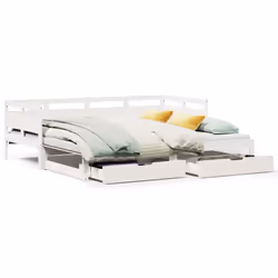 VidaXL 3302236, lit sofa, Blanc, Bois de pin, 1935 mm, 980 mm, 660 mm