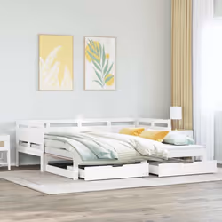 VidaXL 3302236 canapé lit sofa Blanc