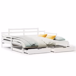 VidaXL 3302238, lit sofa, Blanc, Bois de pin, 2035 mm, 980 mm, 760 mm