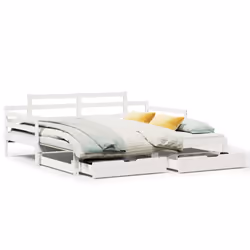 VidaXL 3302242, lit sofa, Blanc, Bois de pin, 1935 mm, 980 mm, 760 mm