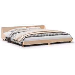 Profitez d'une bonne nuit de sommeil dans ce cadre de lit en bois ! Il sera un supplément pratique et décoratif à votre intér ...