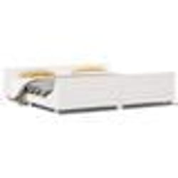 vidaXL Cadre de lit sans matelas blanc 200x200 cm bois massif de pin - 200 x 200 cm