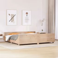 vidaXL Cadre de lit sans matelas 180x200 cm bois massif de pin - 180 x 200 cm