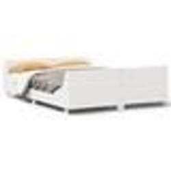 vidaXL Cadre de lit sans matelas blanc 160x200 cm bois de pin massif - 160 x 200 cm