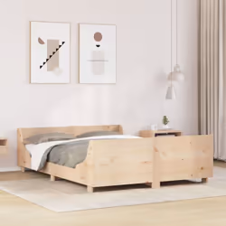 Profitez d'une bonne nuit de sommeil dans ce cadre de lit en bois ! Il sera un supplément pratique et décoratif à votre intér ...