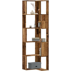 Vidaxl - Bibliothèque d'angle à 5 niveaux vieux bois bois d'ingénierie