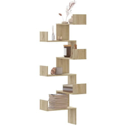 Vidaxl - tagère d'angle murale chêne sonoma 45x45x147cm bois ingénierie